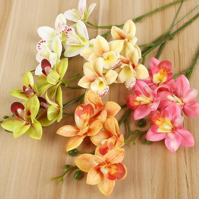 Artificial Flower Decoration with Four Realistic Touch Butterfly Orchids, Wedding Setting, Environmentally Friendly Bouquet