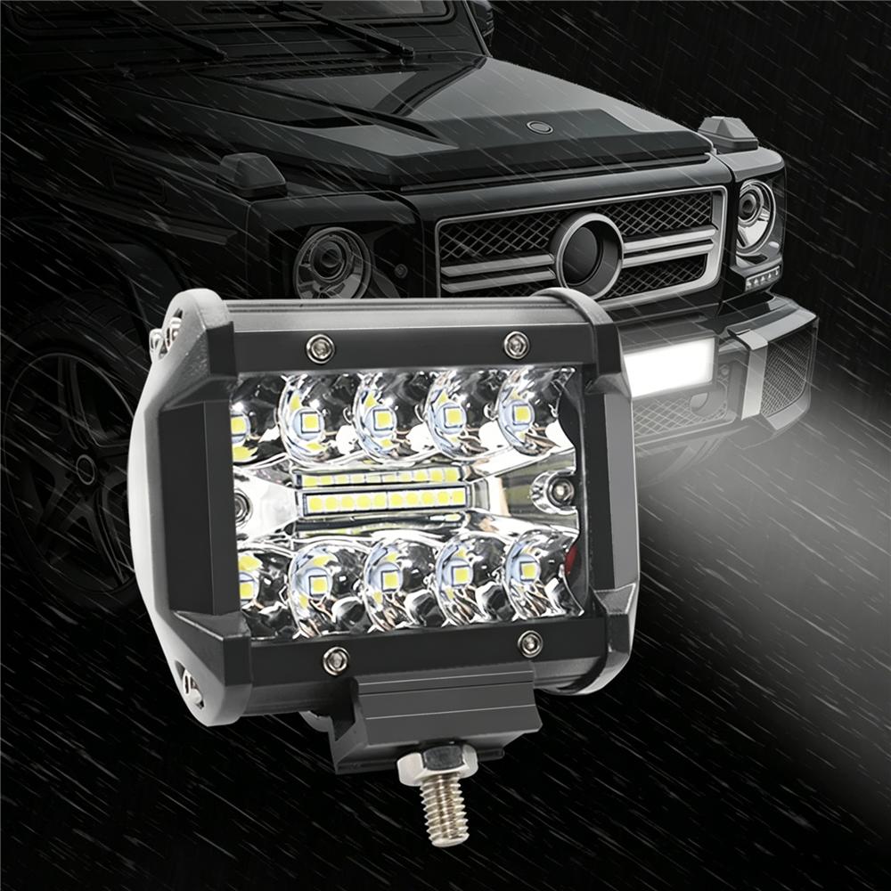 4 Inch 60W LED Spot Lights Combo IP67 Waterproof Off Road Work Driving Lights for Truck Boat ATV UTV Jeep Head Light