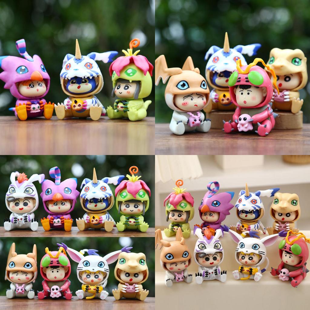 Crayon Shinchan Cos Digimon Pvc Collectible Figure For Anime Fans