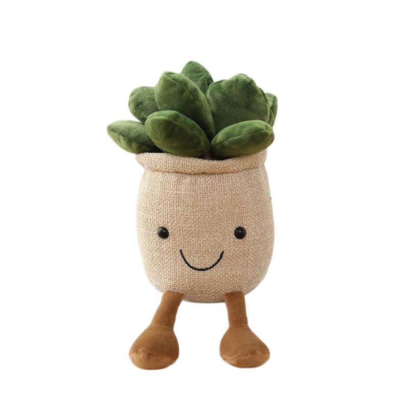 Smiling Flowerpot Flower Pot Plush Toy Stuffed Tulip Hareball Succulent Plant Mushroom Plushie Decor Gift