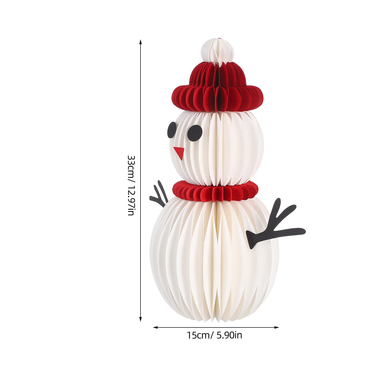 

Christmas Snowman Decoration Honeycomb Table Centerpiece For Holiday Party Indoor Table Decor Winter Home Party Supplies 15X11X11CM