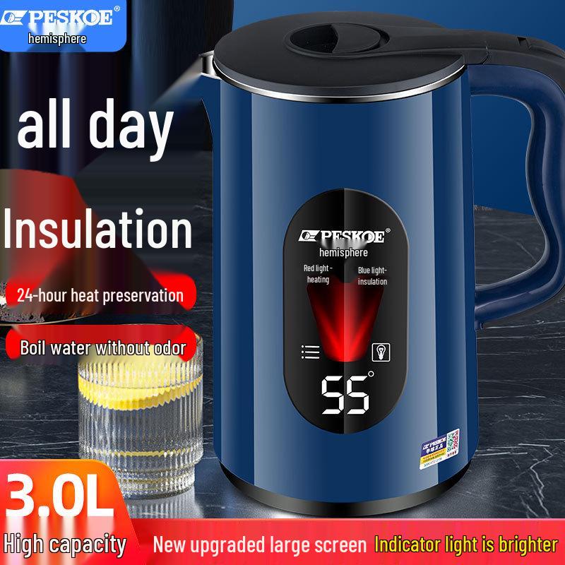 Positive Hemisphere Stainless Steel Electric Kettle with Auto Shut-Off