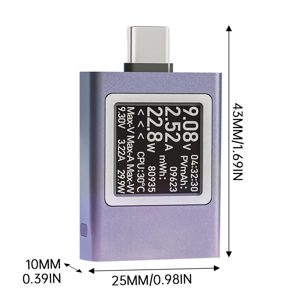 

HDC-085C Multi functional Type-C Charger Tester Voltage, Current, Power Meter DC 4.5~50V 12A Suitable for 3C products