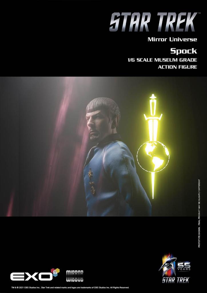 Action Figure Scale Star TOS of the Ion Mirror World Spock EXO-6 Hyper-Realistic 1/6 Trek "Terror Storm" Mr.