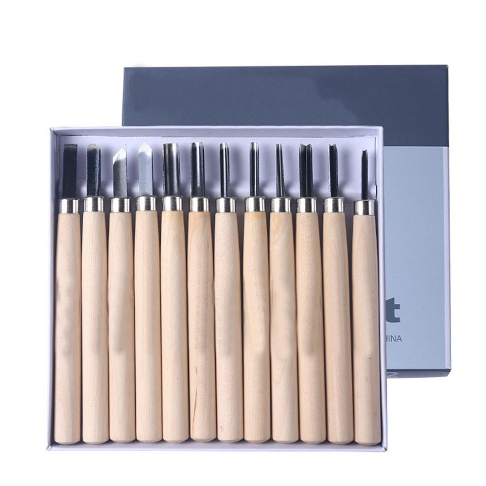 12pcs Professional Wood Carving Tool Set DIY Hand Tools for Woodworking