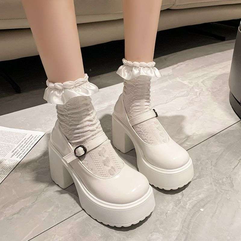 Japanese Mary Jane Shoes Small Leather Shoes Women's Platform Muffin Shoes Fashion Versatile One-word Buckle Cute JK Women's Shoes