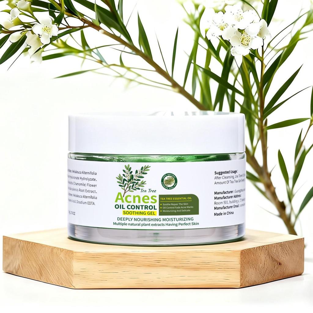 Set Viso Tea Tree Controllo Acne: Tonico, Siero, Maschera all'Argilla, Gel