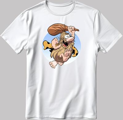 Captain Caveman Lustiges Kurzarm Weiß-Schwarz Herren/Damen T-Shirt Herren Damen Tees Top R219