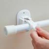 1/2Pcs Adjustable Curtain Rod Clip Self Adhesive Clamp Hook Curtain Rod Holder Wall Bracket Holder Nail-Free Wall Hanging Clip