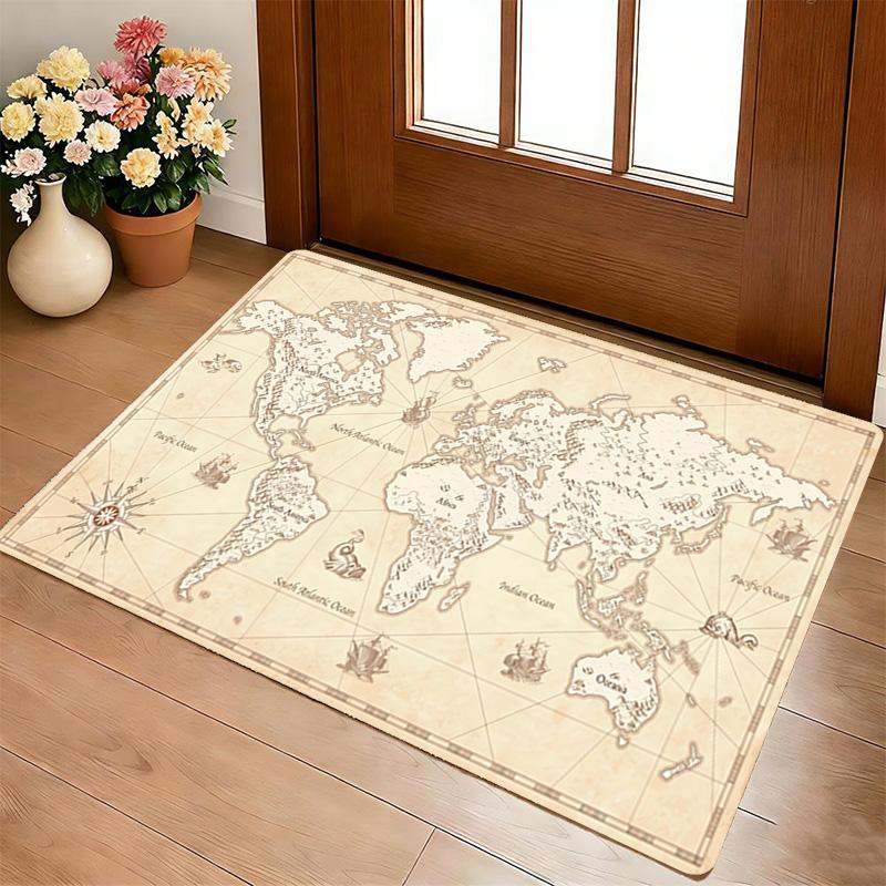 Weltkarte Wohnzimmer rutschfester Teppich Weicher Teppich für Schlafzimmer Spielzimmer Sofaecke Büro Heimdekoration Fußmatte Weihnachtsgeschenk C9302259