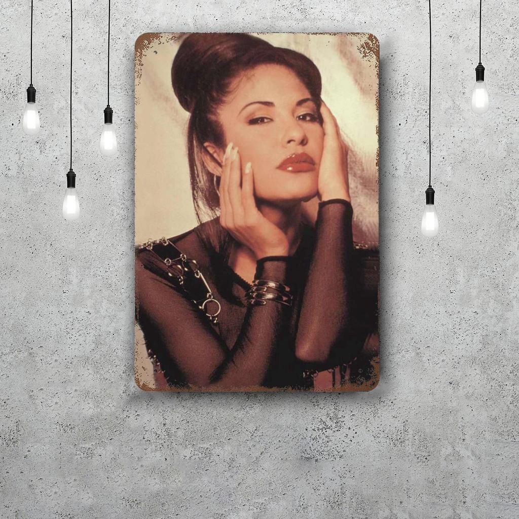 Selena Quintanilla Retro Vintage Tin Sign Poster Decorative Plaque Metal Plate Wall Decor
