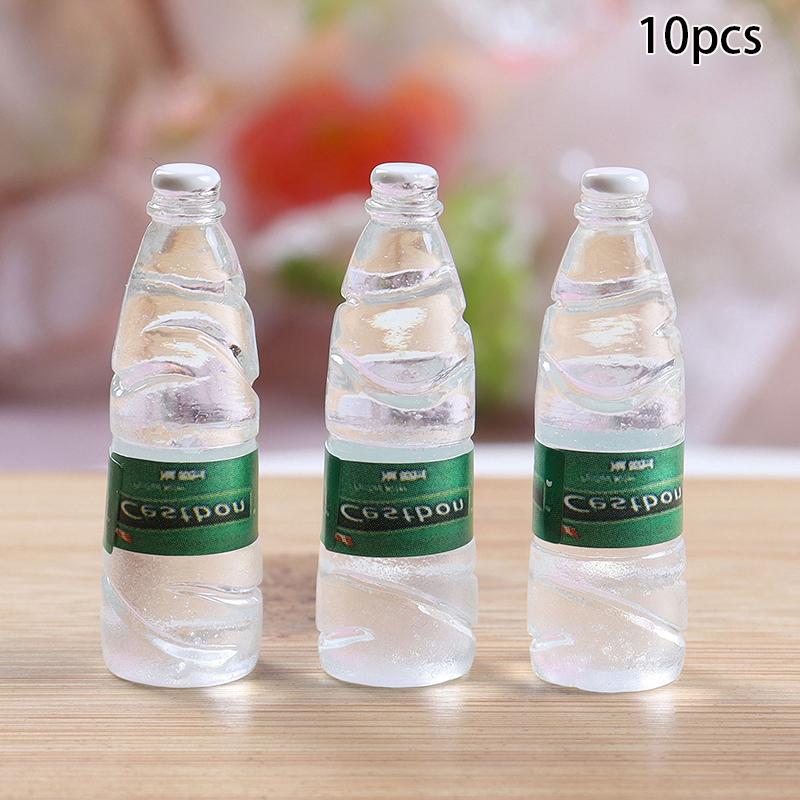 

10 шт. Аксессуары для украшения дома своими руками 1:12 Мини-моделей бутылок минеральной воды из смолы, модель кукольного домика, миниатюрные детские подарочные игрушки A5