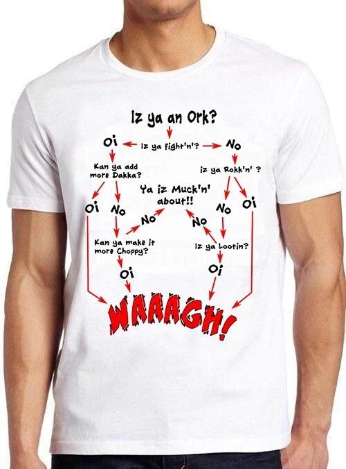Ork Flow Chart Waagh Decision Decishun Funny Cool Meme Gift Tee T Shirt C1171 XXXL