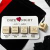 Wooden Date  Dice Couple Dating Decision Making