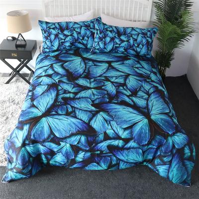 Fliegende Schmetterlinge Bettbezug-Set Schmetterlingskollektion Bettwäsche-Set Queen King Full Size Bunt Weich Polyester Bettdeckenbezug