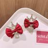 Children Hair Clips Double Sided Bow Bunny Crown Rhinestone Alloy Hairpins Princess Hair Accessories for Girls Non-Slip Grip