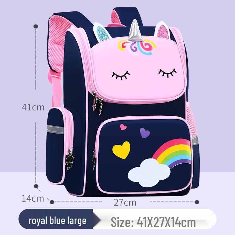 Unicorn Lightweight Wear-Resistant Backpack for Girls - Ideal for Elementary Students