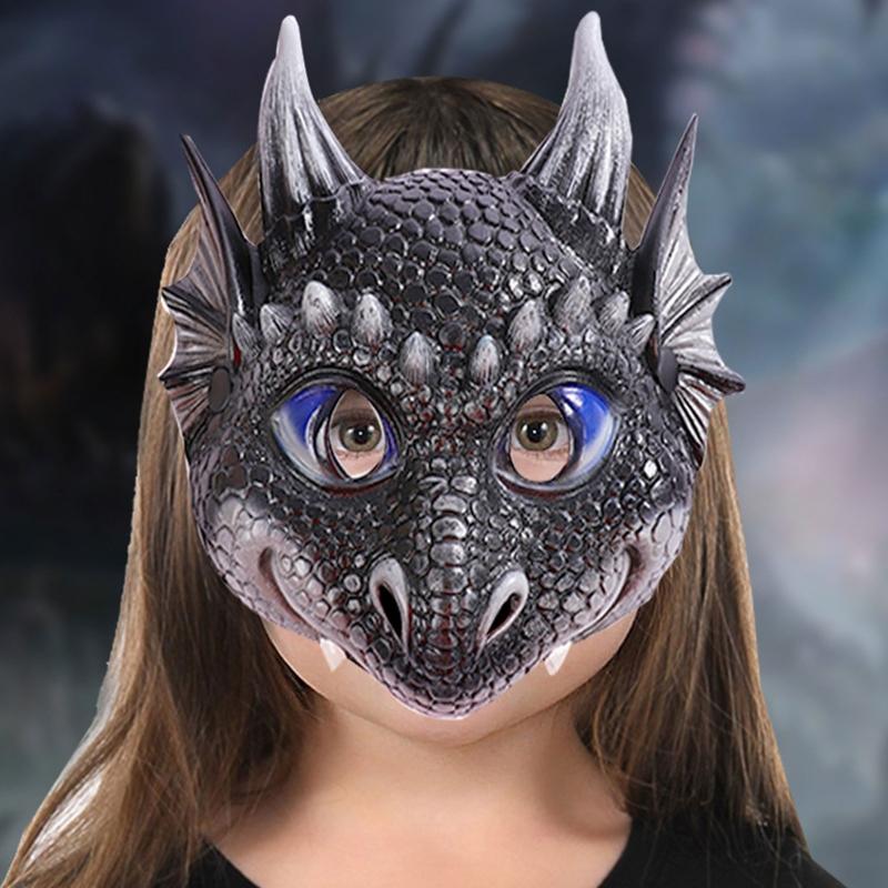 Kid Dragon Mask Halloween Funny Mask Dragon Cosplay Carnival Masks Dress Up Women Cosplay Mask For Masquerade
