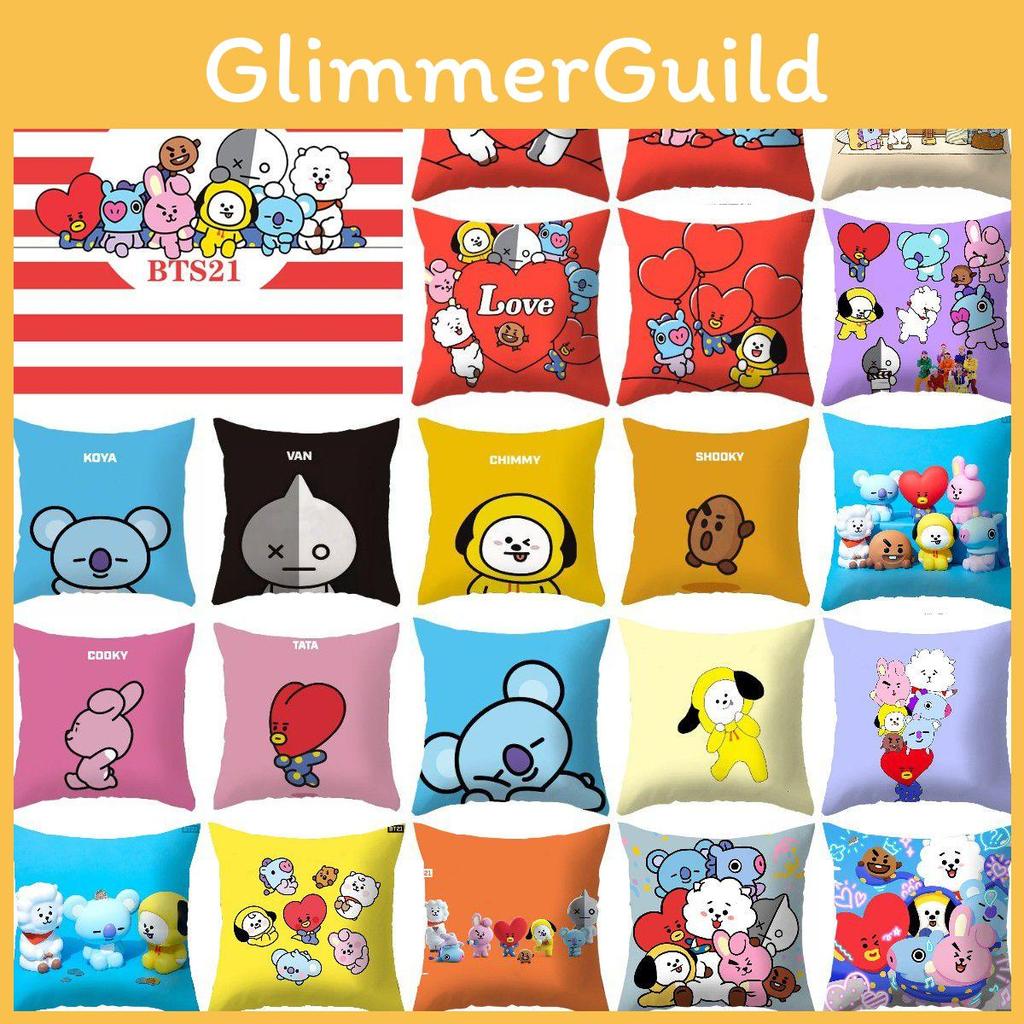 Charming Bt21 Cartoon Cushion Cover For Stylish Home Decor And Comfortable Seating
