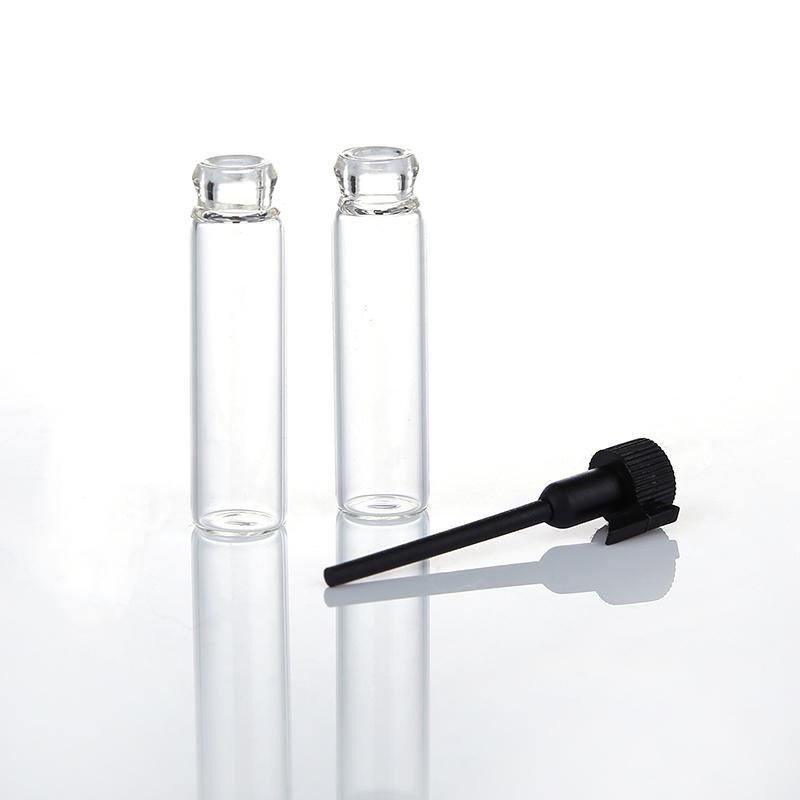 100 Stück 1ml 2ml 3ml Mini Parfümflasche Leer Ätherisches Öl Probenfläschchen Labor Flüssigkeit Duft Reagenzglas Probierflasche