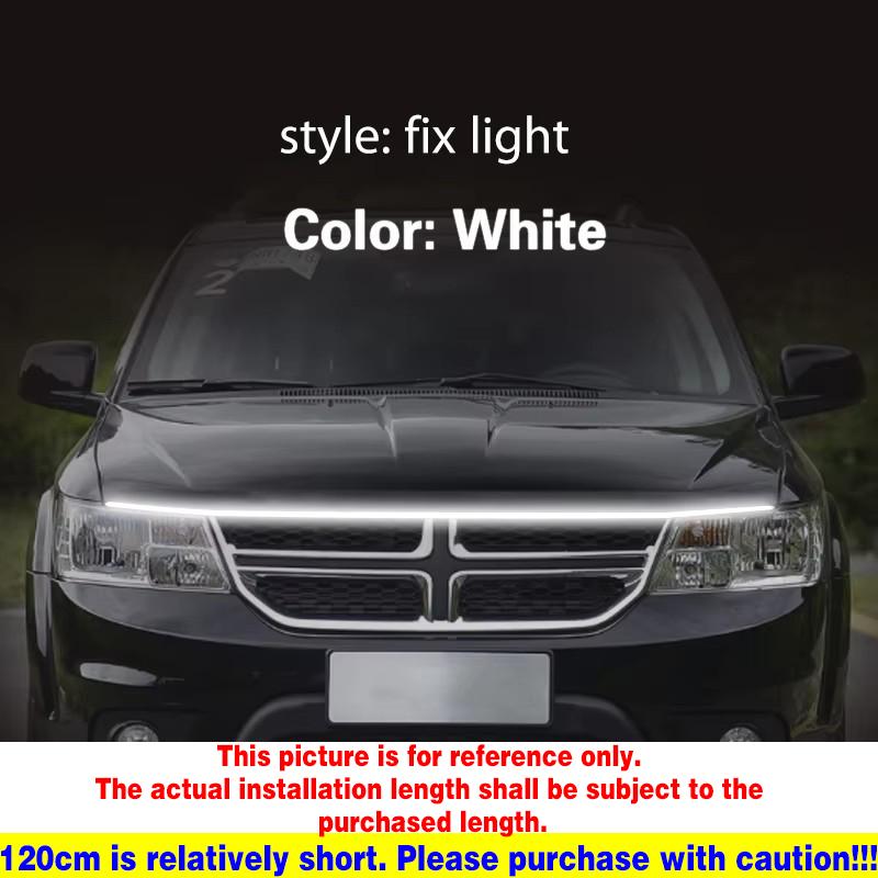 

1PCS LED Car Daytime Running Light Fog Lamp Signal DRL 12v For Dodge Journey 2007-2021 Universal Auto Decorative Atmosphere Lamp 180cm білий