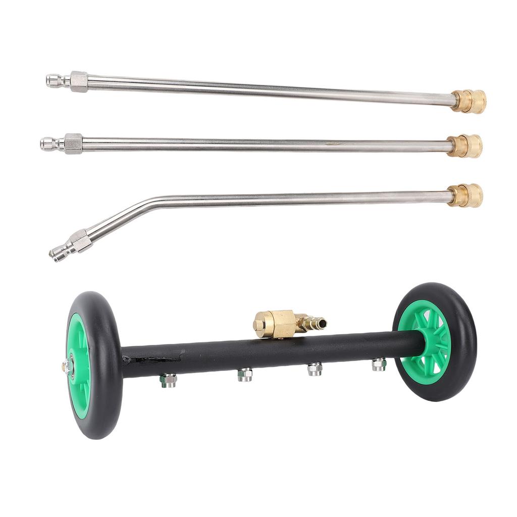 17.7in Undercarriage Cleaner Kit 2.5 GPM 4000 PSI Multifunctional Angle Adjustable High Pressure Under Car Washer