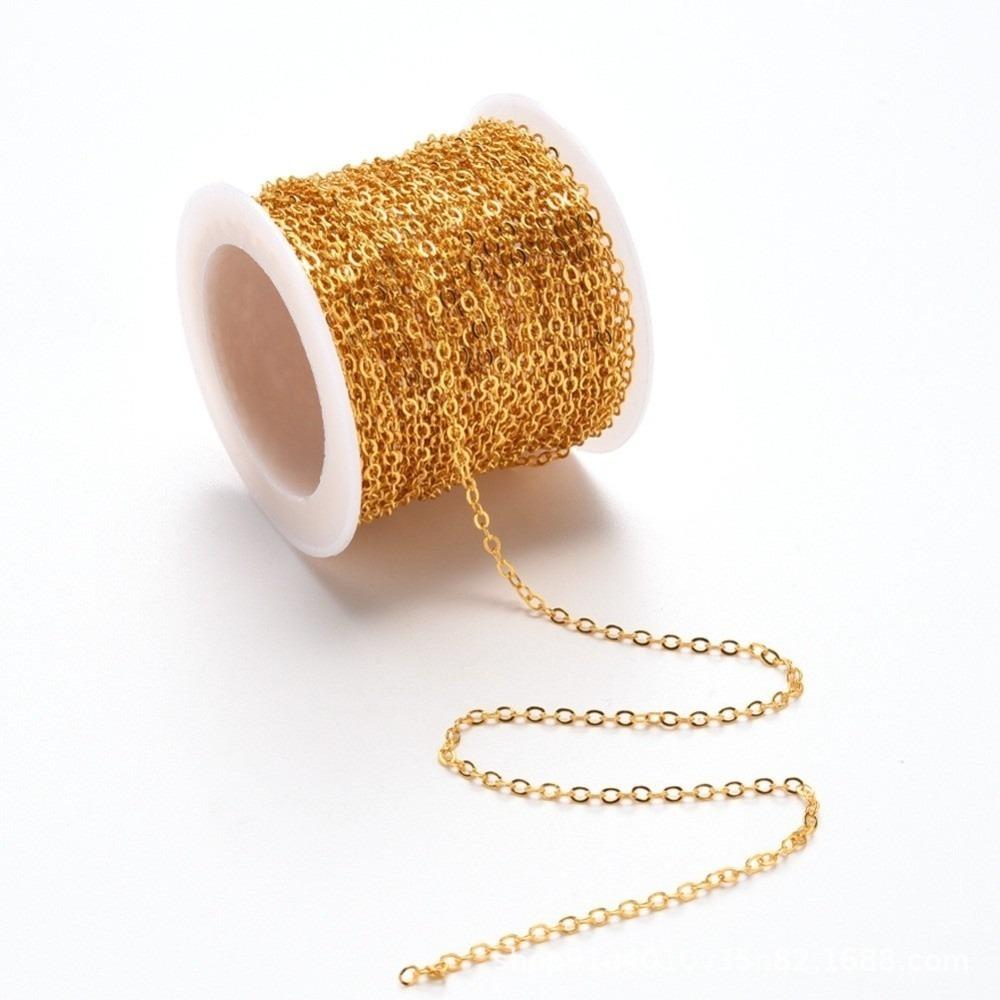 Jewelry Making Components 1Roll O Shape Cross Chains 10 Meters DIY Stainless Steel Chain 2mm DIY Collarbone Chain Bracelet For