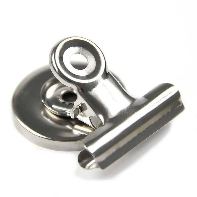 1Size Metal Round Fridge Magnetic Sticker Clip Fridge Wall Clamp Holder Whiteboard Magnet Tool