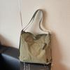 Large-capacity commuter tote bag autumn and winter new trendy simple fashion canvas bag women's shoulder bag messenger bag