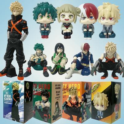 NEW 9-21CM My Hero Academia Katsuki Deku Todoroki So Himiko Toga Break Time Anime Figure Model Collection Doll Toy For Kids