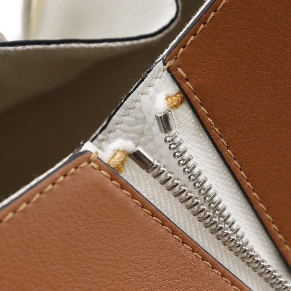 Loewe Hammock Small Handbag 2WAYShoulder Brown / White Calfskin Women Used