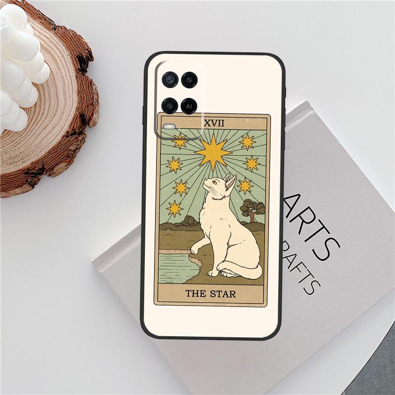 Tarot Card Cute Art Cats Case For Oppo A96 A58 A18 A38 A78 A98 A17 A77 A80 A40 A60 A16 A76 A74 A94 A54 A15 A57S Cover