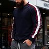 Autunno e Inverno Nuovo Uomo Casual Colore a Contrasto Outdoor Pendolarismo Felpa Base Colore Cachi Nessuno