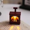 Retro Mini LED Kaminlampe Kreatives elektronisches Kerzenlicht Weihnachts-Halloween-Dekor