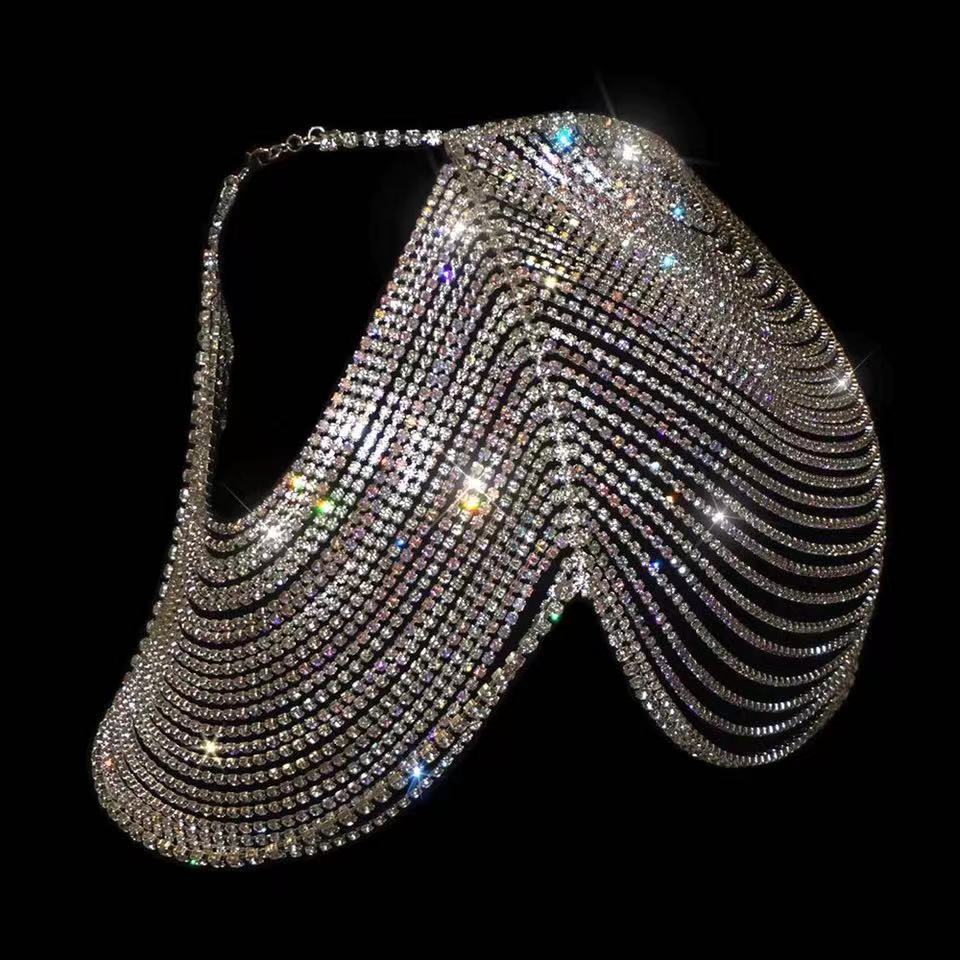 

New Sexy Deluxe Full Rhinestone Butt Waist Chain, Fashion Glamour Women S Gala Prom Jewelry Body Chain Skirt