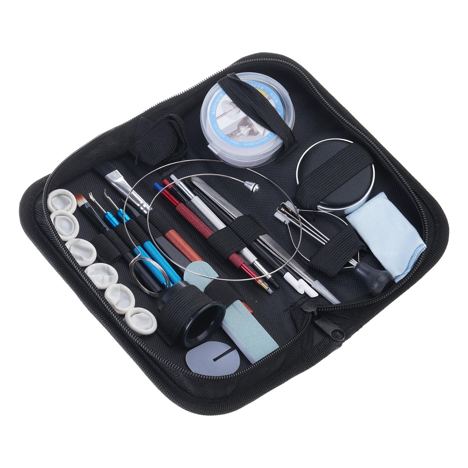 

Набор для ремонта часов для замены батарейки, регулировки ремешка, открытия корпуса, подгонки браслета по размеру с поворотным открывателем и прессом