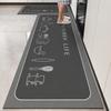 Diatom Mud Kitchen Floor Mat Simple Air-absorbent Quick-drying Foot Mat Long Two-piece Set Anti-slip Mat Household Dirty-resistant Floor Mat