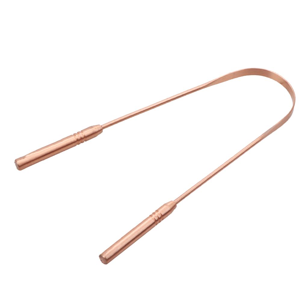 Tongue Coating Cleaner Brush Copper Scraper Board with Case Cleanning Tool to Reduce Bad Breath
