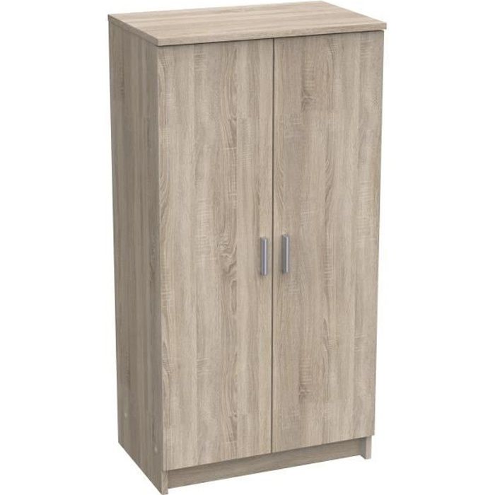 Multi-purpose Cabinet - 2-door Auxiliary Cabinet, Shoe Rack - W55xD36xH108cm - Oak Decor -DEMEYERE