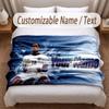Jude Bellingham Printed Flannel Blanket Custom Name Text Soft Warm Throw For Bedroom Holiday Gift