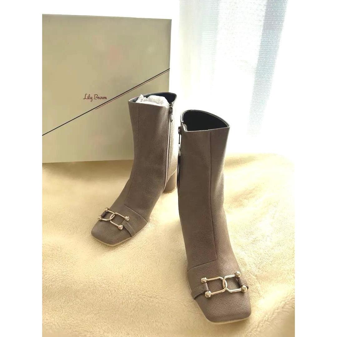 Lily brown short boots
