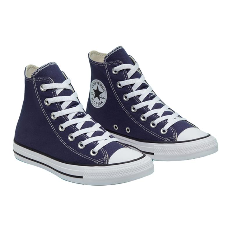 Converse Chuck Taylor All Star Hi Blue Trendy Fashionable Comfortable High-top Canvas Shoes for Both Men and Women In Blue
