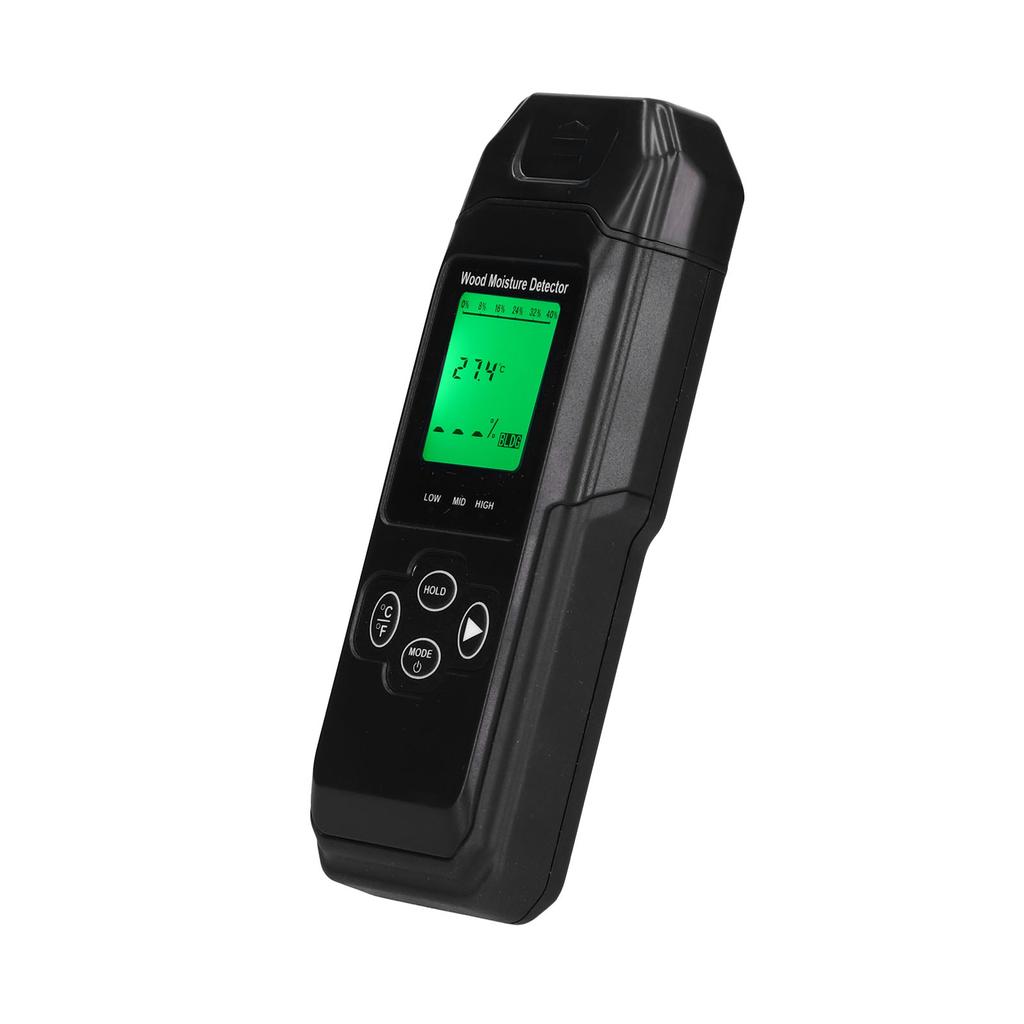 Wood Moisture Tester Building Materials Moisture Enviroment Temperature Detection with LCD Display
