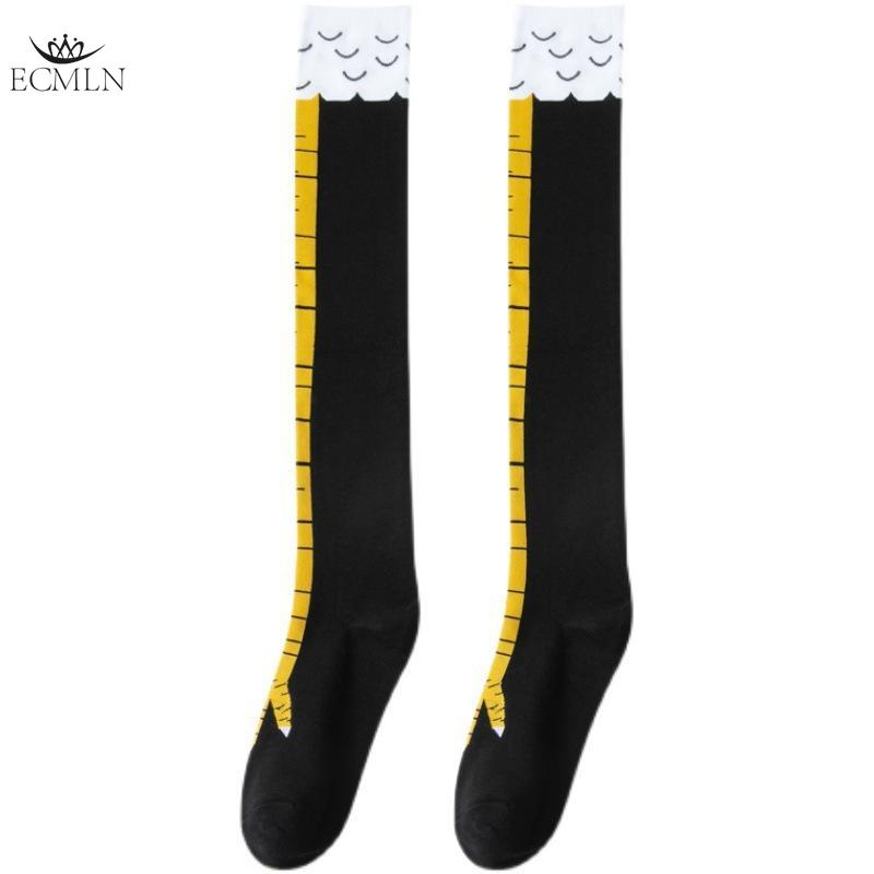Funny 3D Cartoon Chicken Socks Knee-High Animal Socks for Women Novelty Chicken Feet Design Funny Socks for Cosplay Hen Party & Gifts