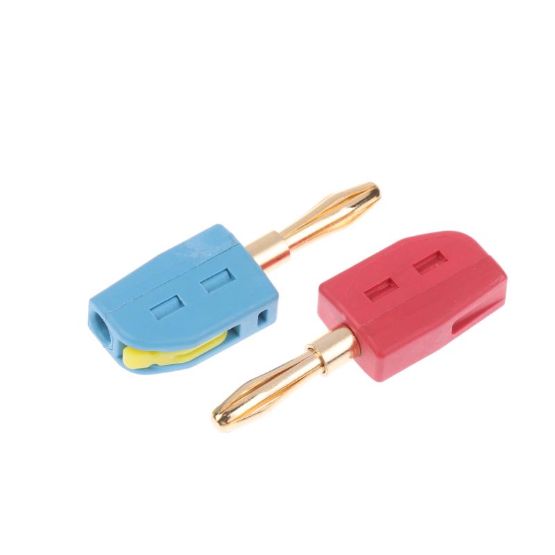10Pcs 4Mm Banana Plug High Current Quick Connect Gold-Plated Banana Connector 32A Electrical Test