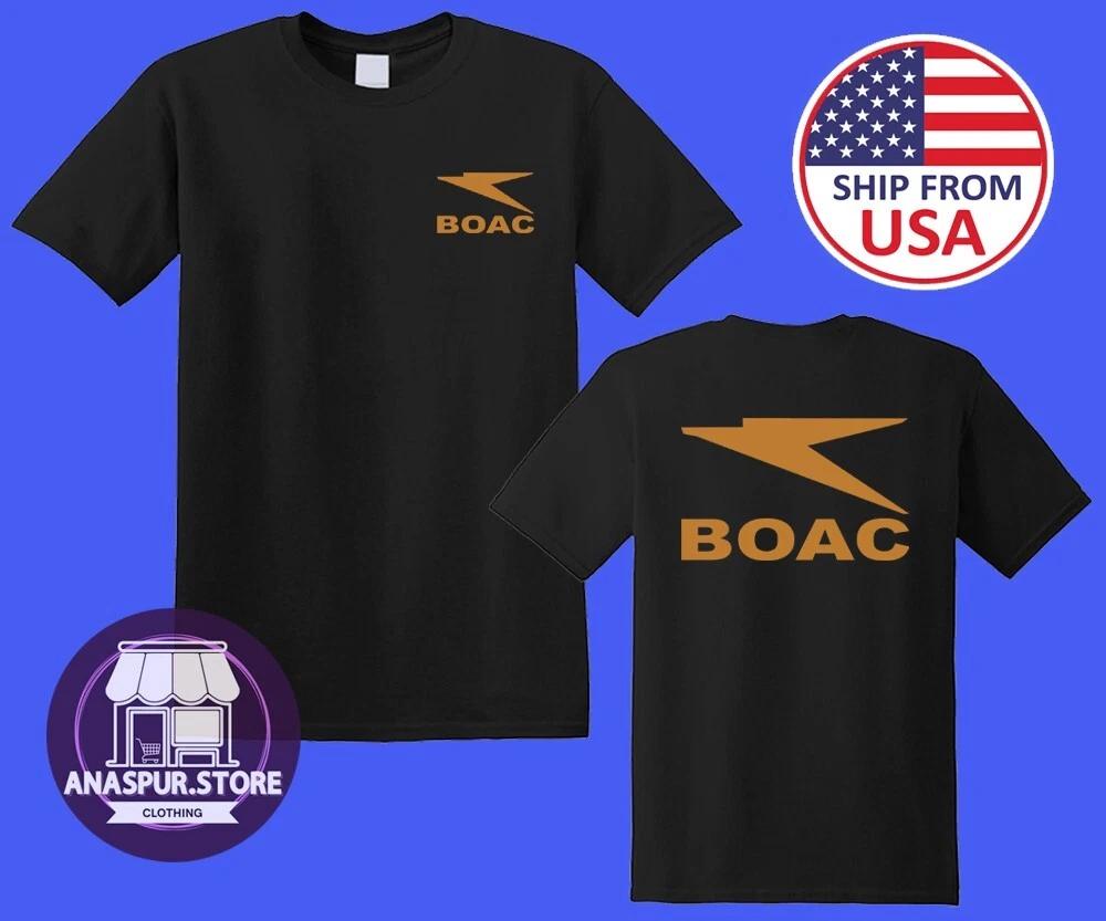 BOAC Retro British Airline Men s Black Size S-5XL 4XL