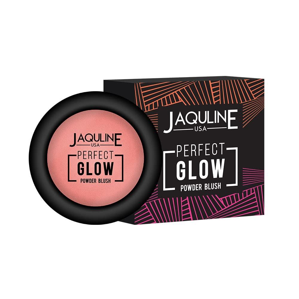 

JAQULINE USA Румяна-пудра Perfect Glow | Высокопигментированная, Мягкая и Легкая Формула | Легко растушевываются | Держатся Весь День | Веганские и Без Парабенов