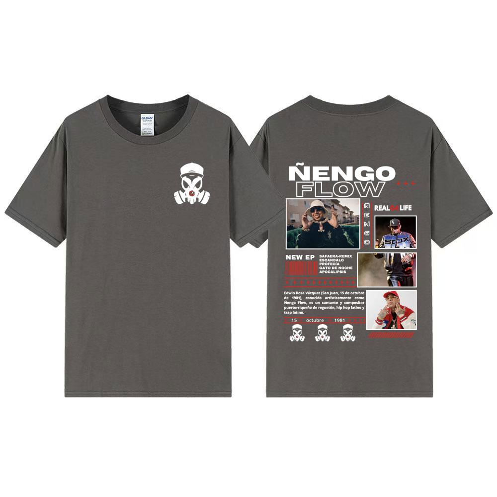 Rapper Nengo Flow Real G4 Life Tour Graphic T Shirt Unisex Vintage HipHop Pop Music T-shirt Fashion Oversized 100% Cotton Tshirt