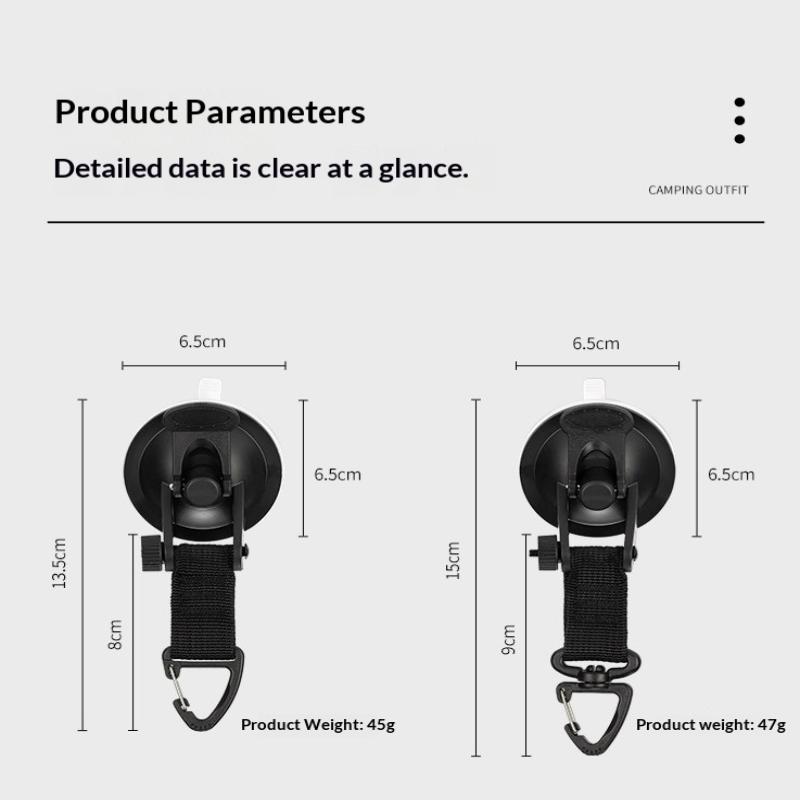 4 Pcs Car Tent Suction Cups Outdoor Camping Rope Powerful Suction Cup Buckle Side Tarps Tent Suckers Anchor Securing Hook