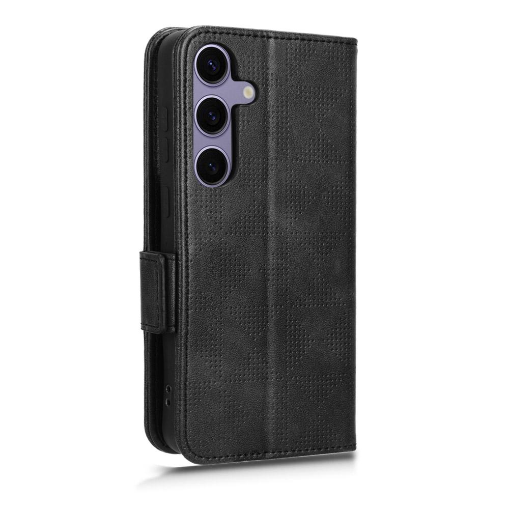 For Samsung Galaxy S24 Cell Phone Case Imprinted Triangle Flip Stand Wallet Leather Cover